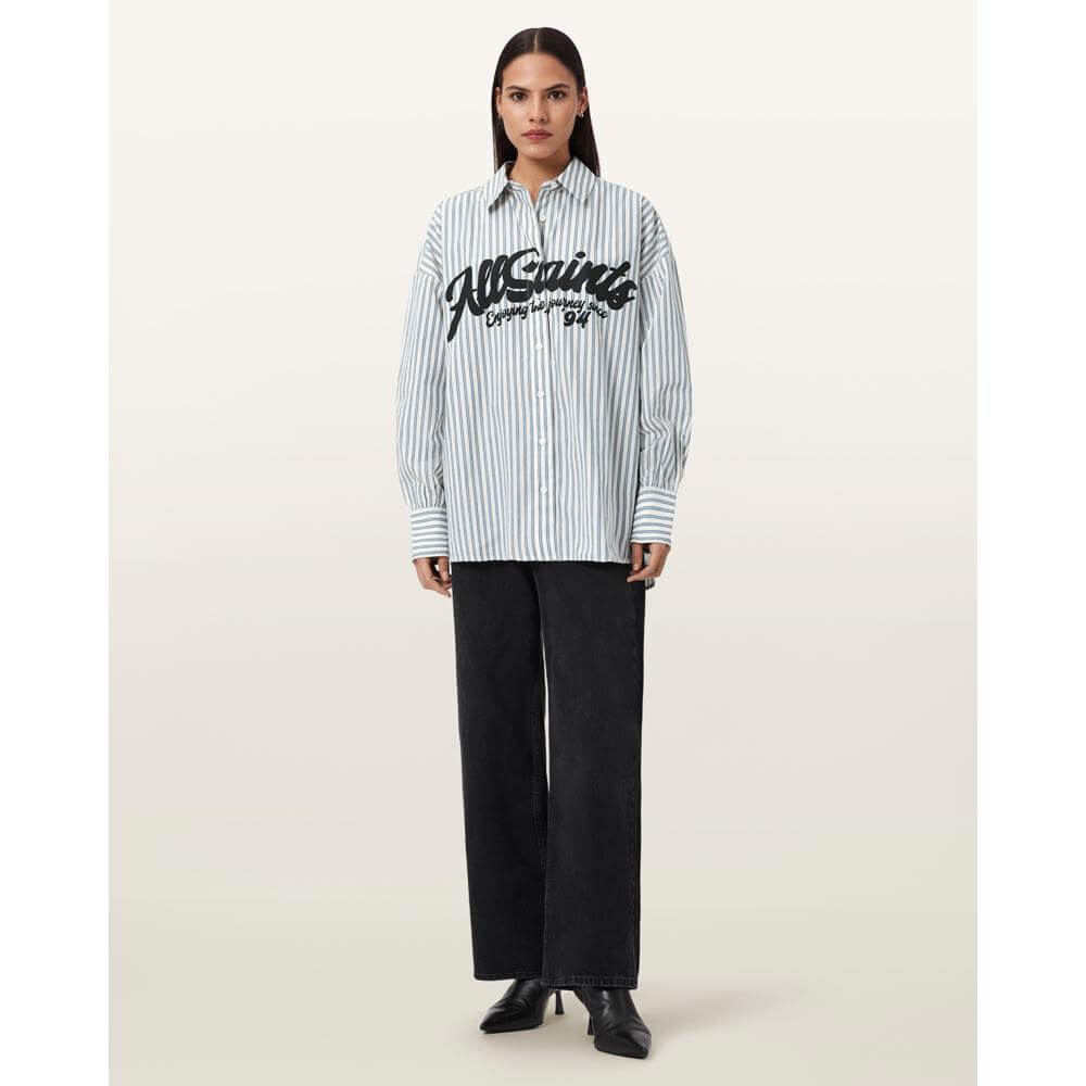 AllSaints Adrianne Relaxed Striped Shirt